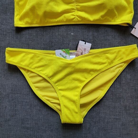 Sincerely Jules neon Yellow Pretty two piece ribbed bikini set in sz Xla… - Picture 9 of 16